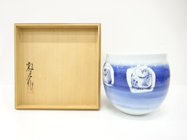 JAPANESE CERAMICS / FLOWER VASE / OWL / ARTISAN WORK